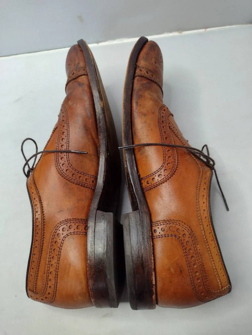 Allen Edmonds Strand Cap-Toe Oxford Brogue Hand Made Dress Shoe 12 1/2 D A23